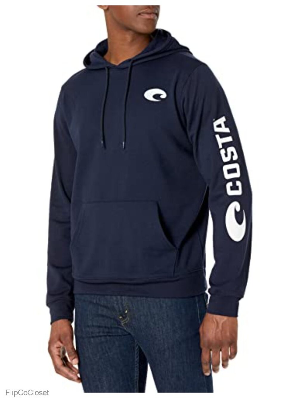 Fleece Lined Pullover Hoody Drawstring Hood Front Pouch Pocket